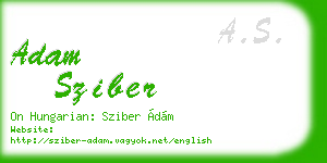adam sziber business card